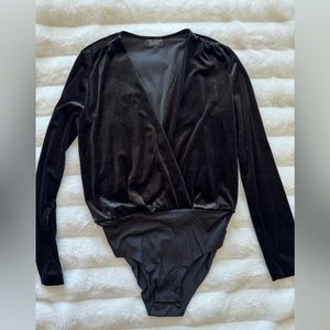 Zara velvet bodysuit